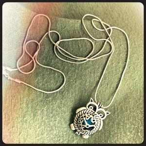 Owl Silver Cage Necklace